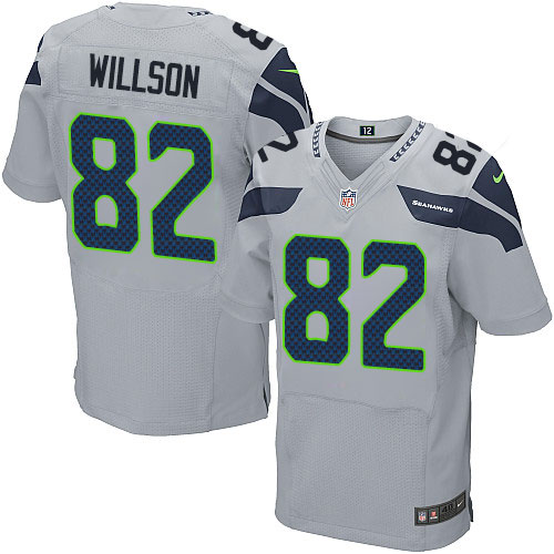 Men's Elite Luke Willson Nike Jersey Grey Alternate - #82 NFL Seattle Seahawks